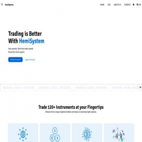 Скриншот главной страницы сайта hemisystem.net