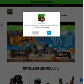 Скриншот главной страницы сайта hempbombs.com