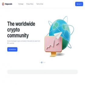 Скриншот главной страницы сайта hepucoin.com