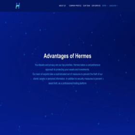 Скриншот главной страницы сайта hermesbit.io