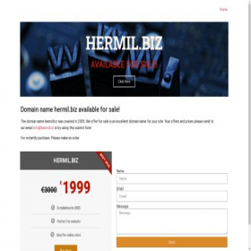 Скриншот главной страницы сайта hermil.biz