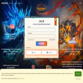 Скриншот главной страницы сайта hero-wars.com