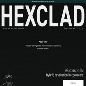 Скриншот главной страницы сайта hexclad.com