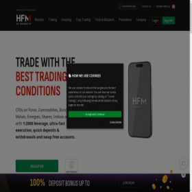Скриншот главной страницы сайта hfm.com