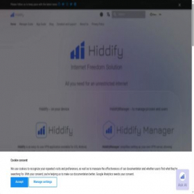 Скриншот главной страницы сайта hiddify.com