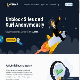Скриншот главной страницы сайта hidemyip.com