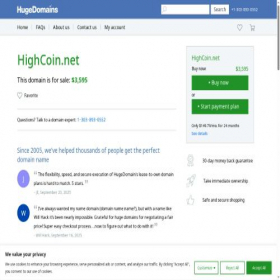 Скриншот главной страницы сайта highcoin.net