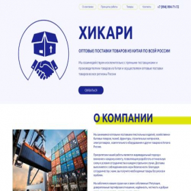 Скриншот главной страницы сайта hikari-company.ru