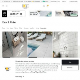 Скриншот главной страницы сайта hillceramic.se