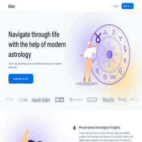 Скриншот главной страницы сайта hint.app