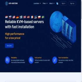 Скриншот главной страницы сайта hip.hosting