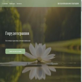 Скриншот главной страницы сайта hirudo-ussuri.tilda.ws