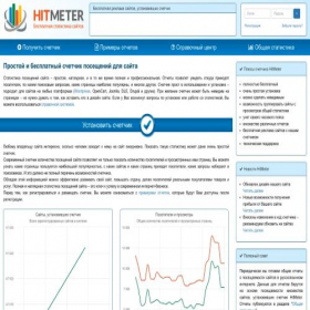 Скриншот главной страницы сайта hitmeter.ru