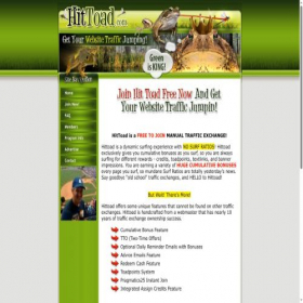 Скриншот главной страницы сайта hittoad.com