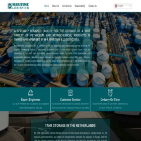 Скриншот главной страницы сайта hkmaritimelogistics.nl