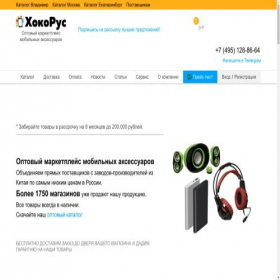 Скриншот главной страницы сайта hocorus.ru