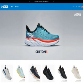 Скриншот главной страницы сайта hoka.us.com