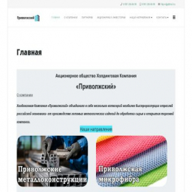 Скриншот главной страницы сайта holdingvolga.ru