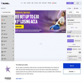 Скриншот главной страницы сайта hollywoodbets.com