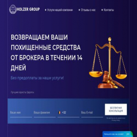 Скриншот главной страницы сайта holzergroup.com