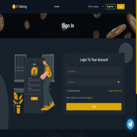 Скриншот главной страницы сайта home.btcmining.fund