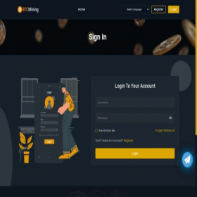 Скриншот главной страницы сайта home.btcmining.mobi