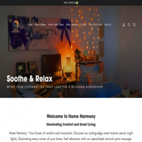 Скриншот главной страницы сайта homeharmonystore.org