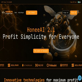 Скриншот главной страницы сайта honee.ai