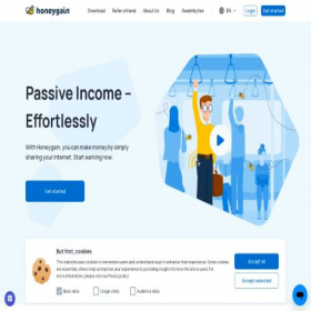 Скриншот главной страницы сайта honeygain.me