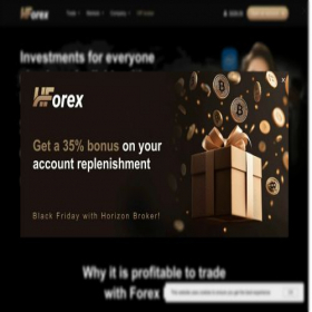Скриншот главной страницы сайта horizon-forex.com
