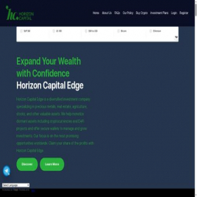Скриншот главной страницы сайта horizoncapitaledge.com