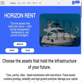 Скриншот главной страницы сайта horizonsrent.com