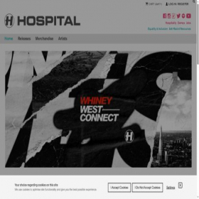 Скриншот главной страницы сайта hospitalrecords.com