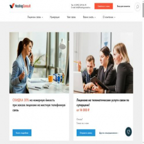 Скриншот главной страницы сайта hostingconsult.ru