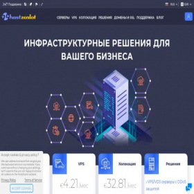 Скриншот главной страницы сайта hostzealot.ru