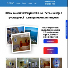 Скриншот главной страницы сайта hotel-elegant.su