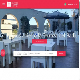 Скриншот главной страницы сайта hotelbadalonatower.com