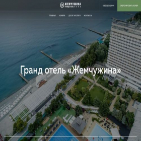 Скриншот главной страницы сайта hotelzhemchuzhyna.com