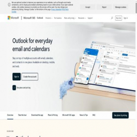 Скриншот главной страницы сайта hotmail.com