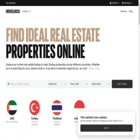 Скриншот главной страницы сайта housearch.com