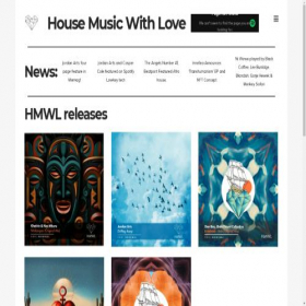 Скриншот главной страницы сайта housemusicwithlove.com