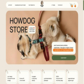 Скриншот главной страницы сайта howdog.store