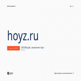 Скриншот главной страницы сайта hoyz.ru