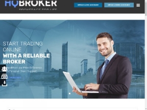 Скриншот главной страницы сайта hqbroker.com