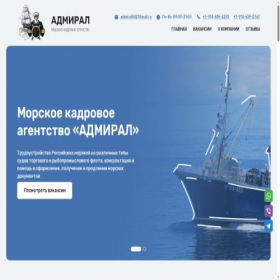 Скриншот главной страницы сайта hr-admiral.ru