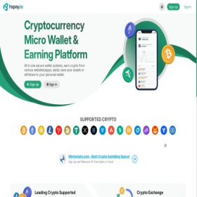 Скриншот главной страницы сайта hspay.io
