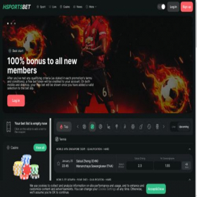 Скриншот главной страницы сайта hsportsbet.com