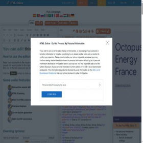 Скриншот главной страницы сайта html-online.com