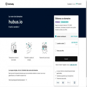 Скриншот главной страницы сайта hubus.io