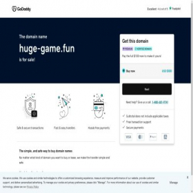 Скриншот главной страницы сайта huge-game.fun